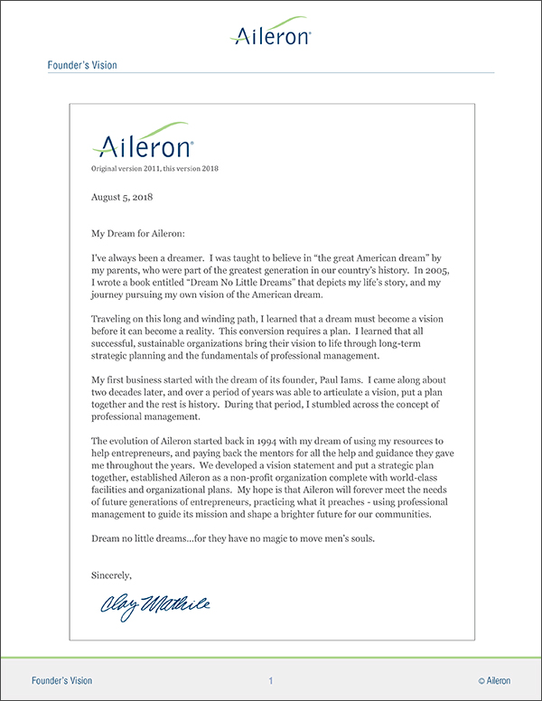 Clay Mathile's Founder's Vision | Aileron